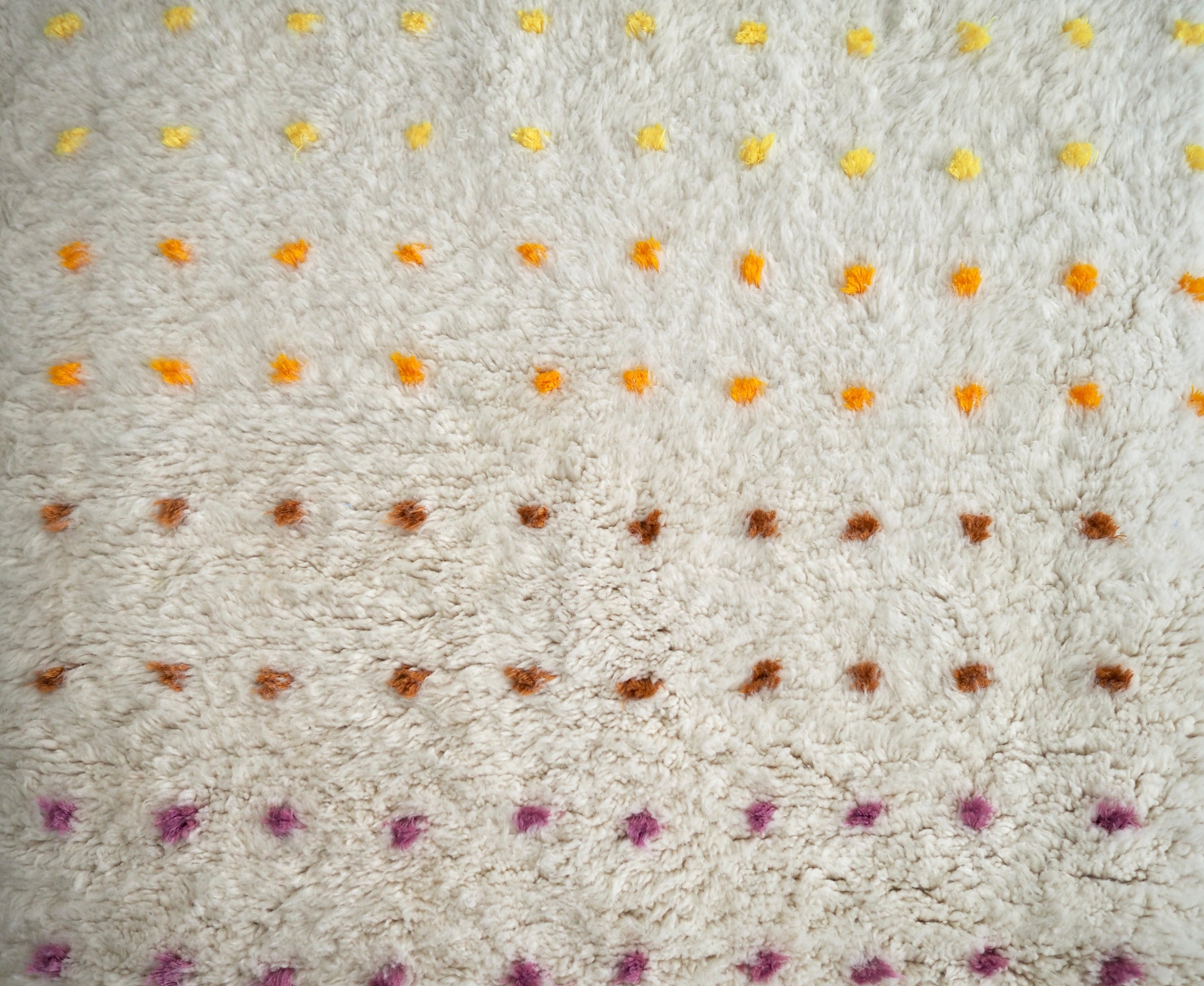 Fluffy Woven Rug The Rainbow