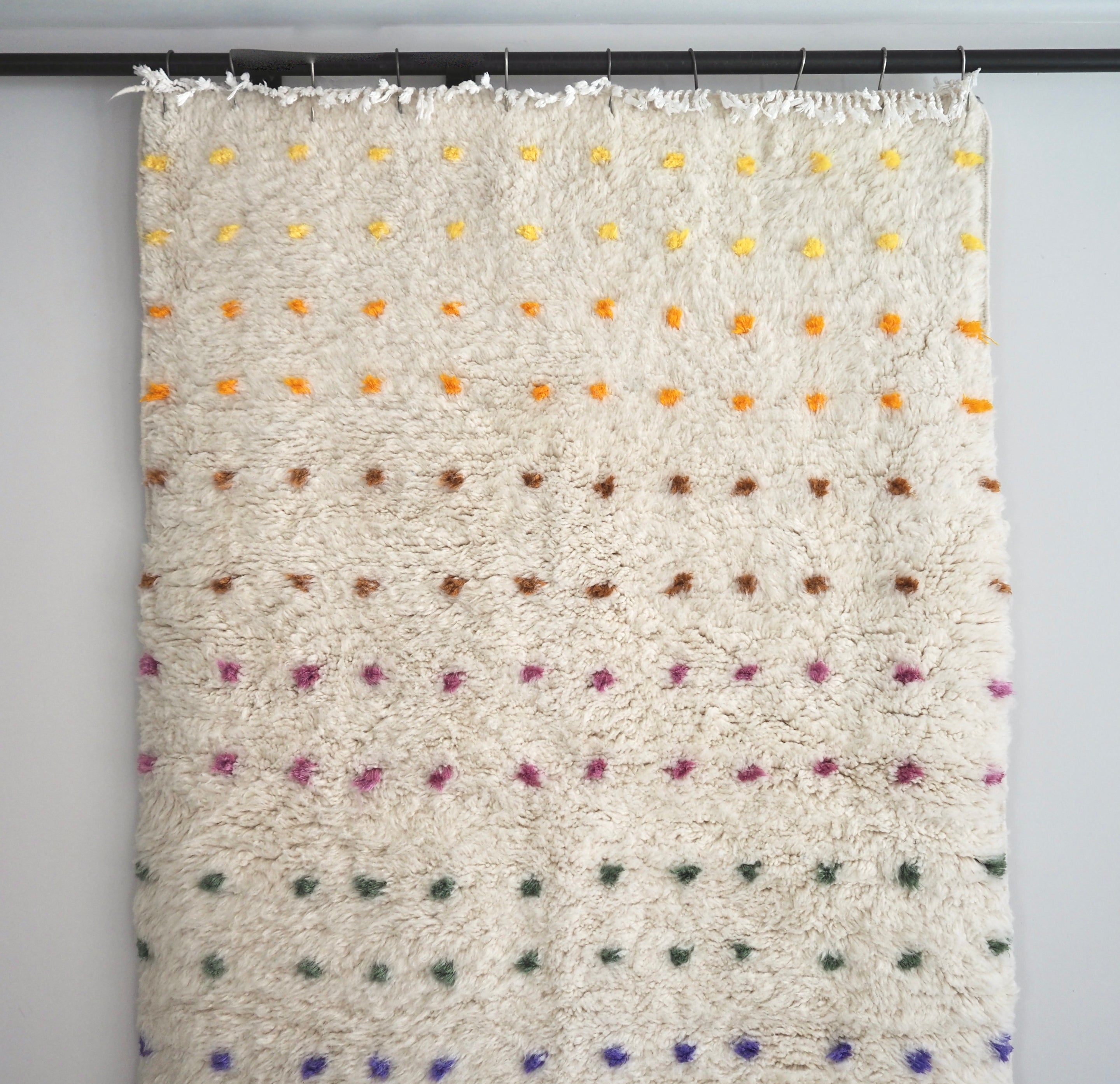 Fluffy Woven Rug The Rainbow